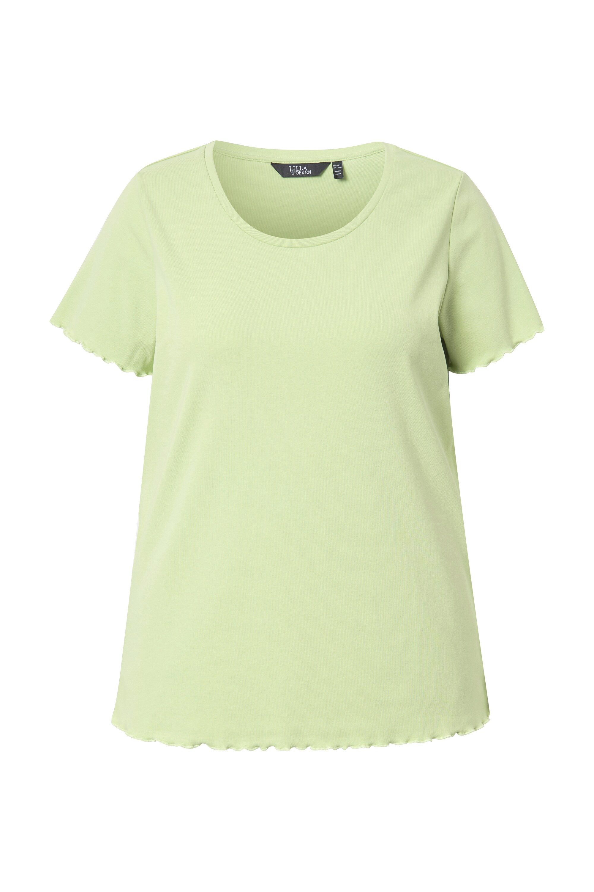 Ulla Popken T-Shirt T-Shirt Rippjersey Classic Rundhals Halbarm günstig online kaufen