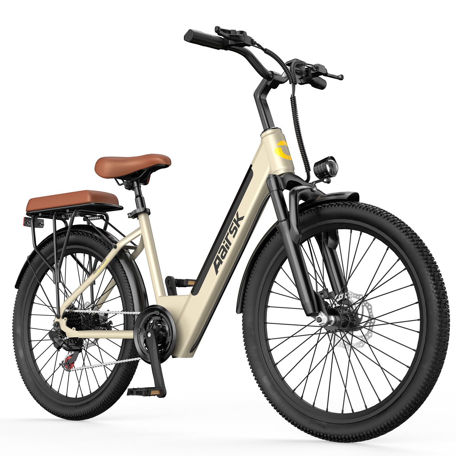 DOTMALL E-Bike Cityrad 26 Zoll Elektrofahrrad mit Abnehmbarer 36V 13Ah Akku und Rücksitz