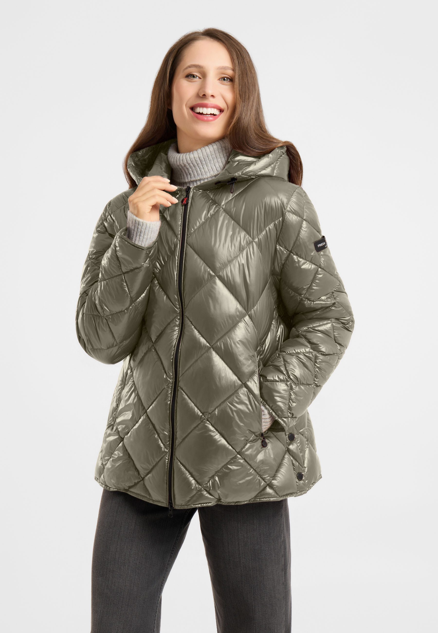 Frieda & Freddies Winterjacke Frieda & Freddies Steppjacke aus Glossy-Nylon