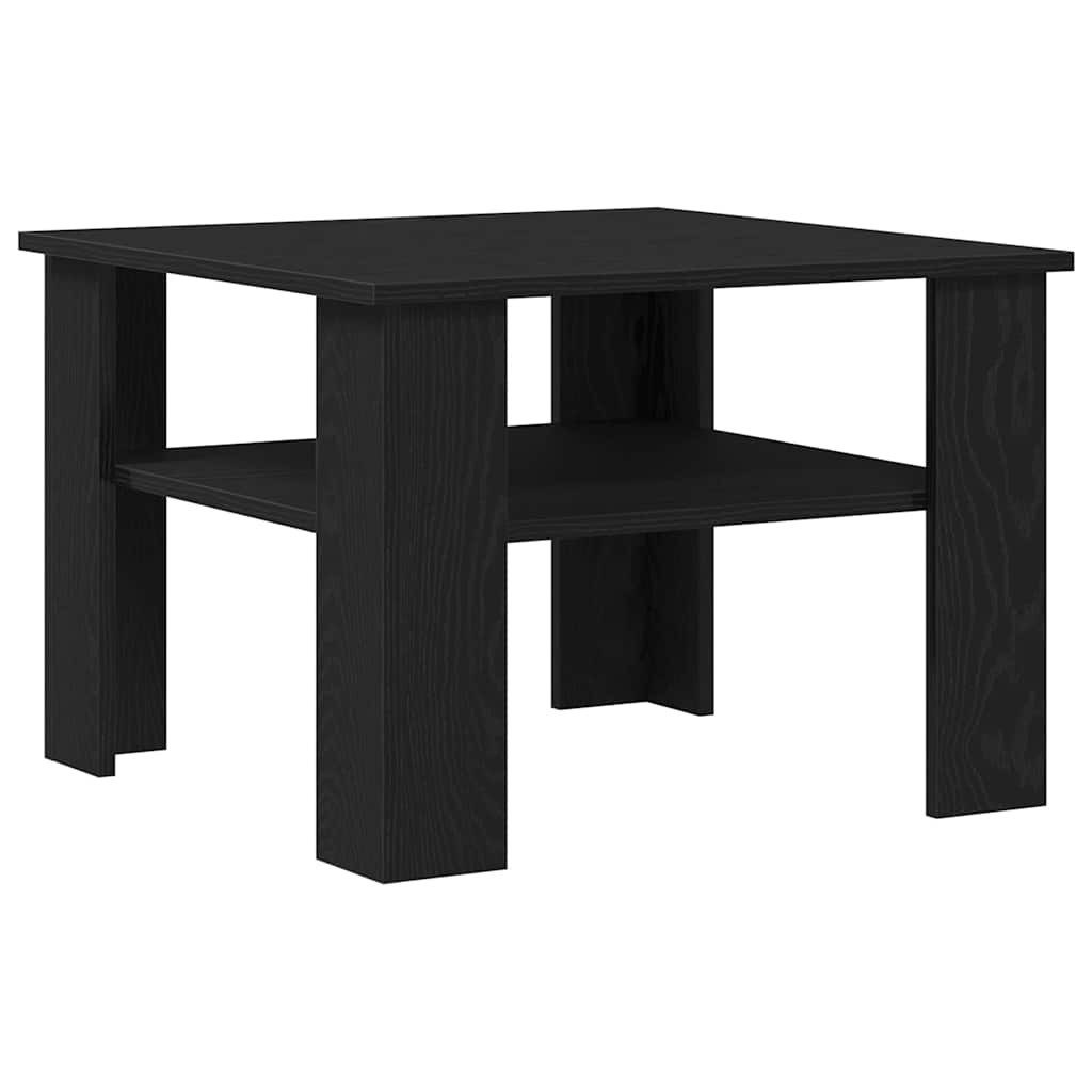 vidaXL Couchtisch Couchtisch Schwarz Eichen-Optik 60 x 60 x 42 cm Holzwerkstoff (1-St)