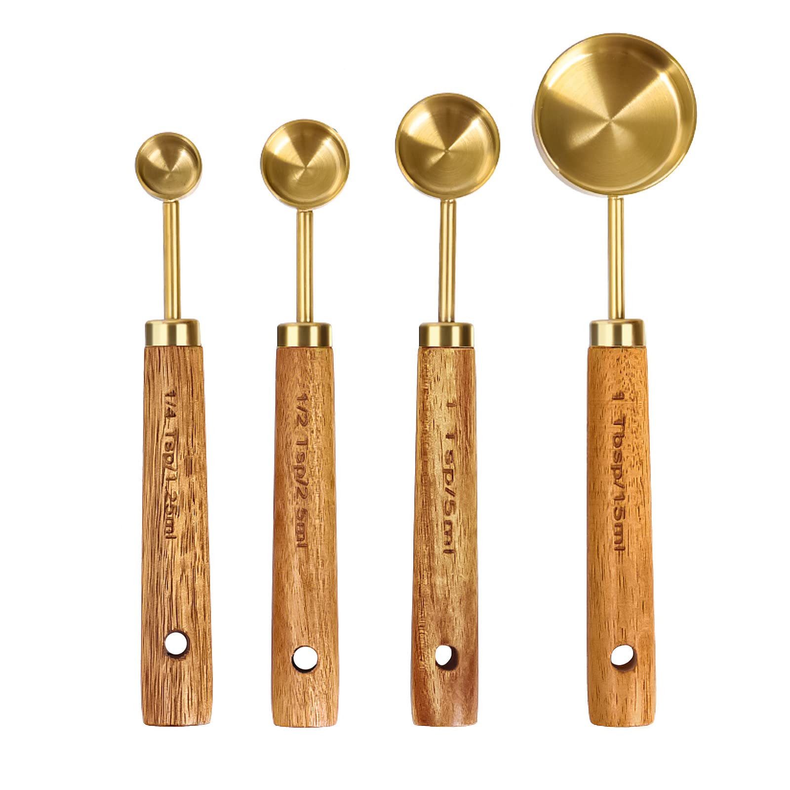 Kityhome Messlöffel 8 Stück Edelstahl Messbecher Set mit Messbecher Messlöffel, (8-St), 8-teiliges,Vielseitig einsetzbar – für Mehl, Zucker, Gewürze, Saucen