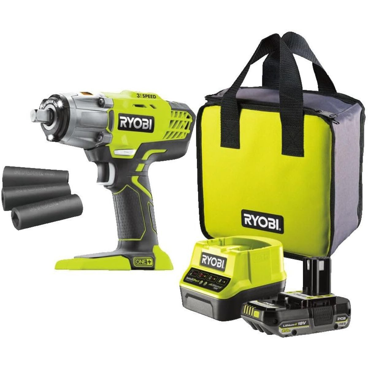 RYOBI Akku-Schlagschrauber, RYOBI 18 V ONE+ Akku-Schlagschrauber R18IW3-120S3 (max. Drehmoment 400
