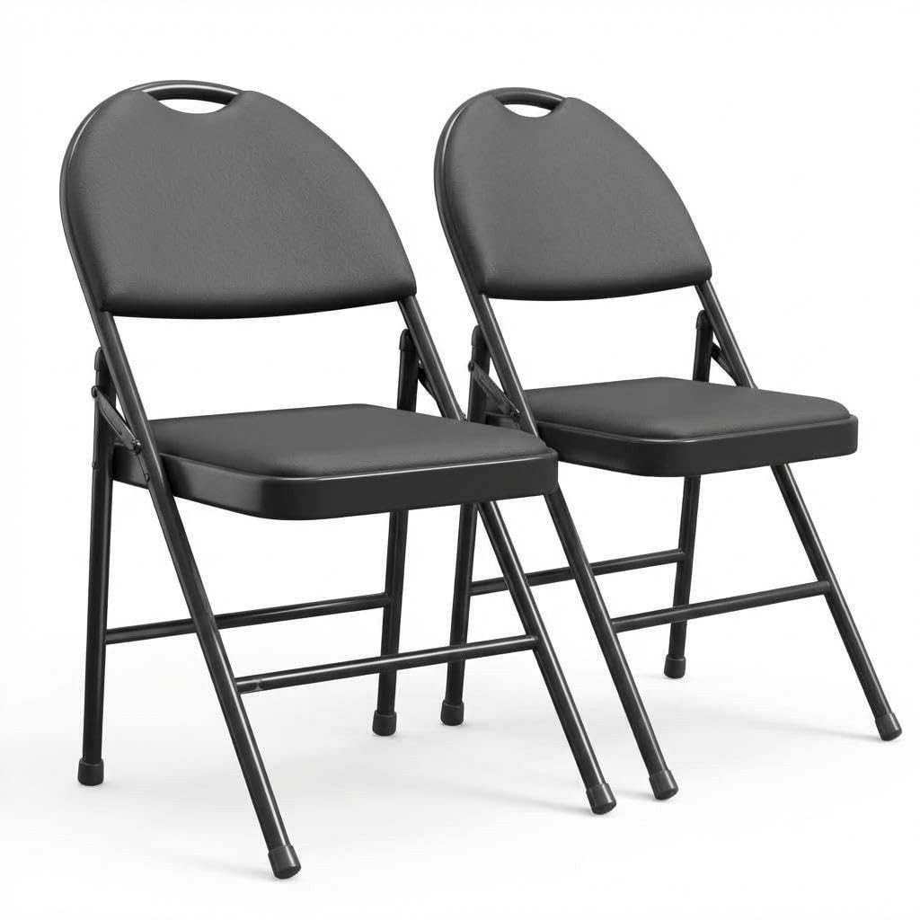 GarveeMore Klappstuhl Polsterte Klappstühle Set von 2 für Küche Esszimmer