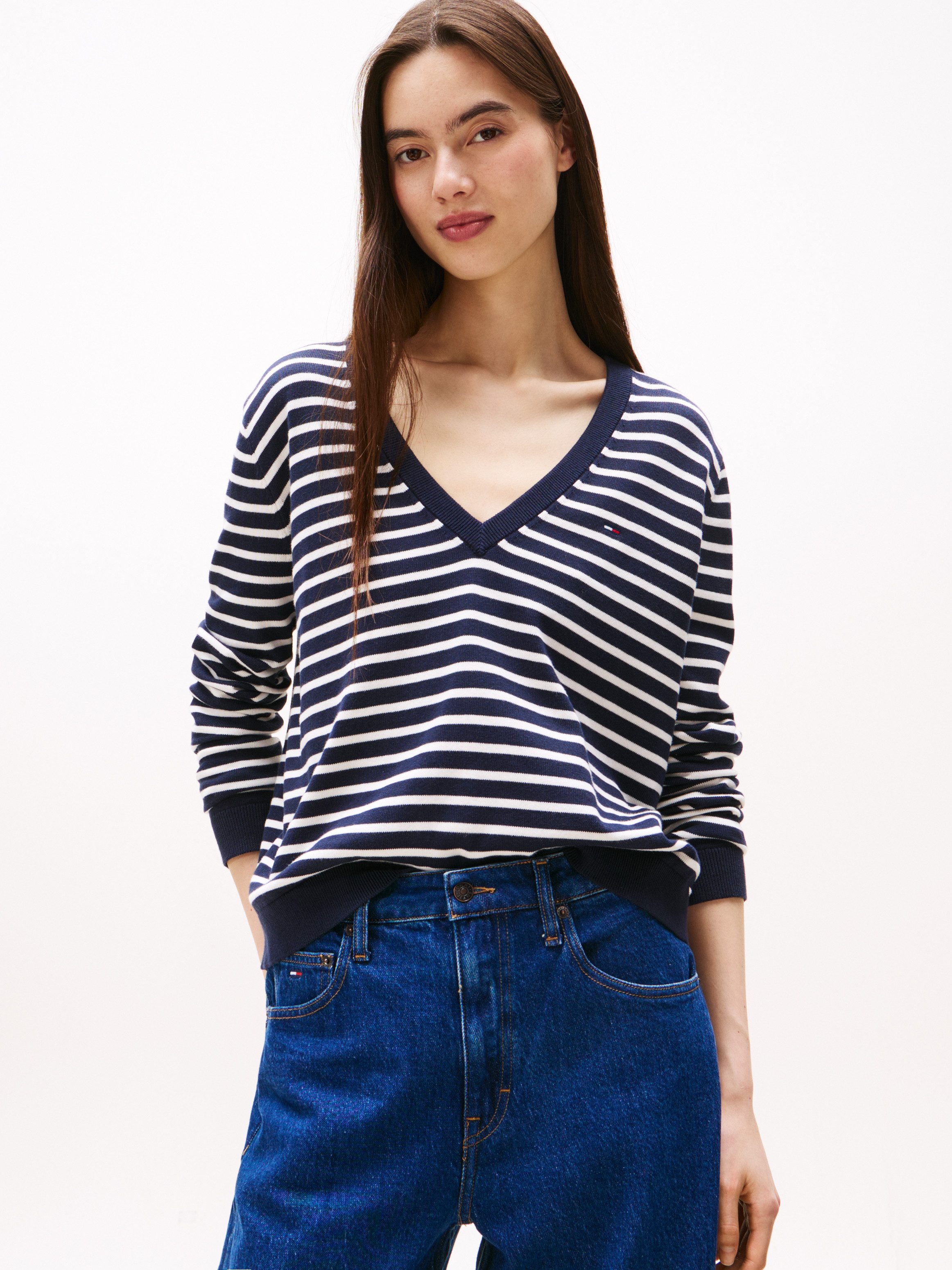 Tommy Jeans V-Ausschnitt-Pullover TJW ESSENTIAL VNECK günstig online kaufen