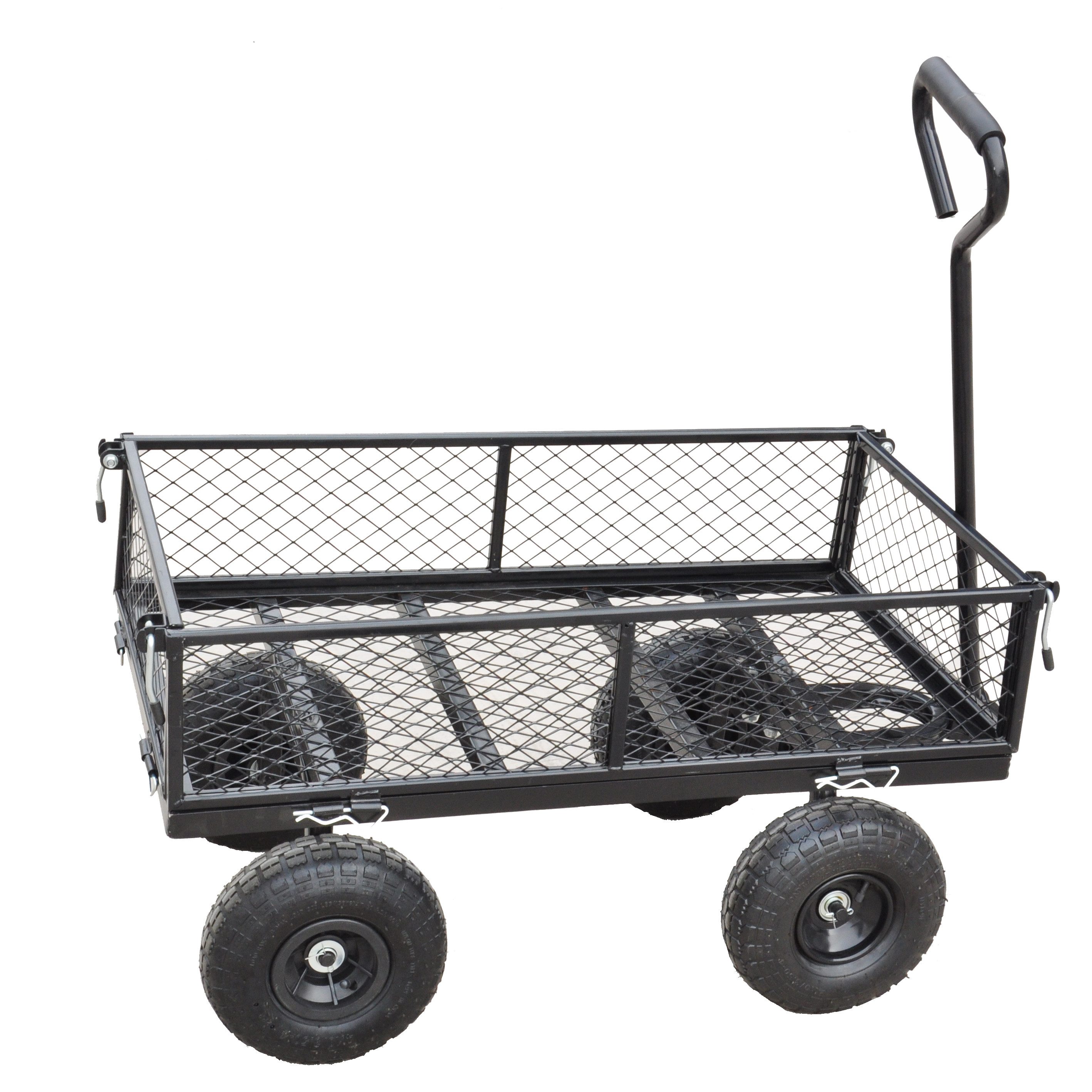 Tongtong Sackkarre Wagon Cart Gartenkarren den Transport von Brennholz (schwarz)