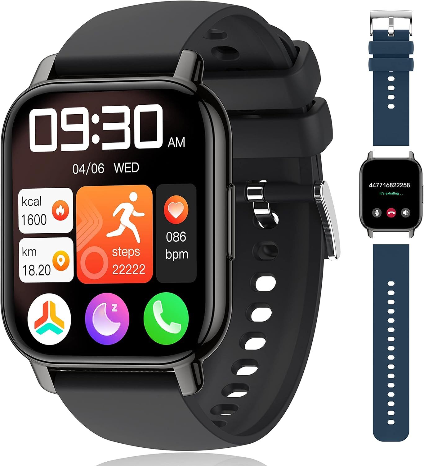Damen's Touch-Farbdisplay Bluetooth Anrufe Smartwatch
