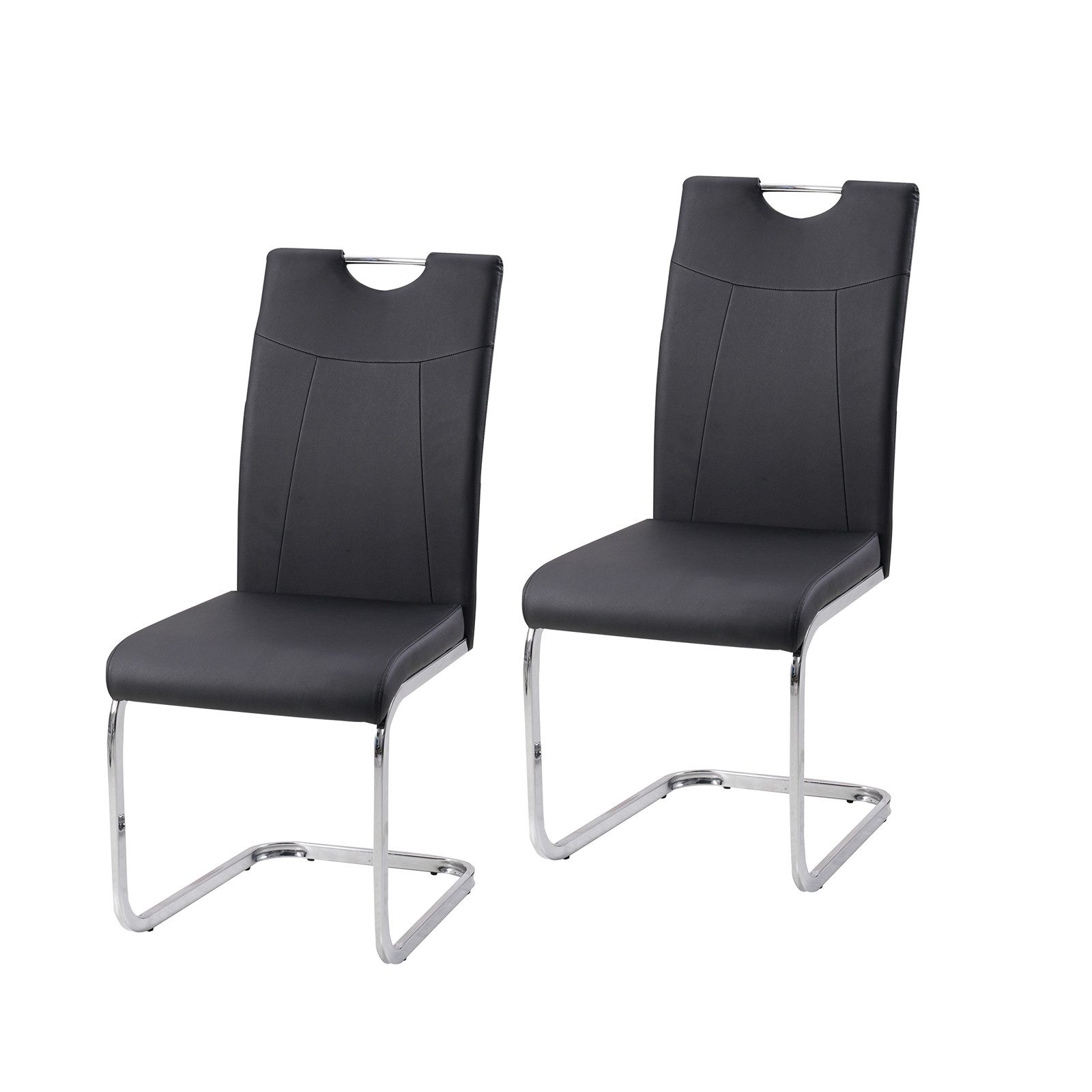 HTI-Living Esszimmerstuhl Esszimmerstuhl Schwarz Kunstleder Kelly C (Set, 2 günstig online kaufen