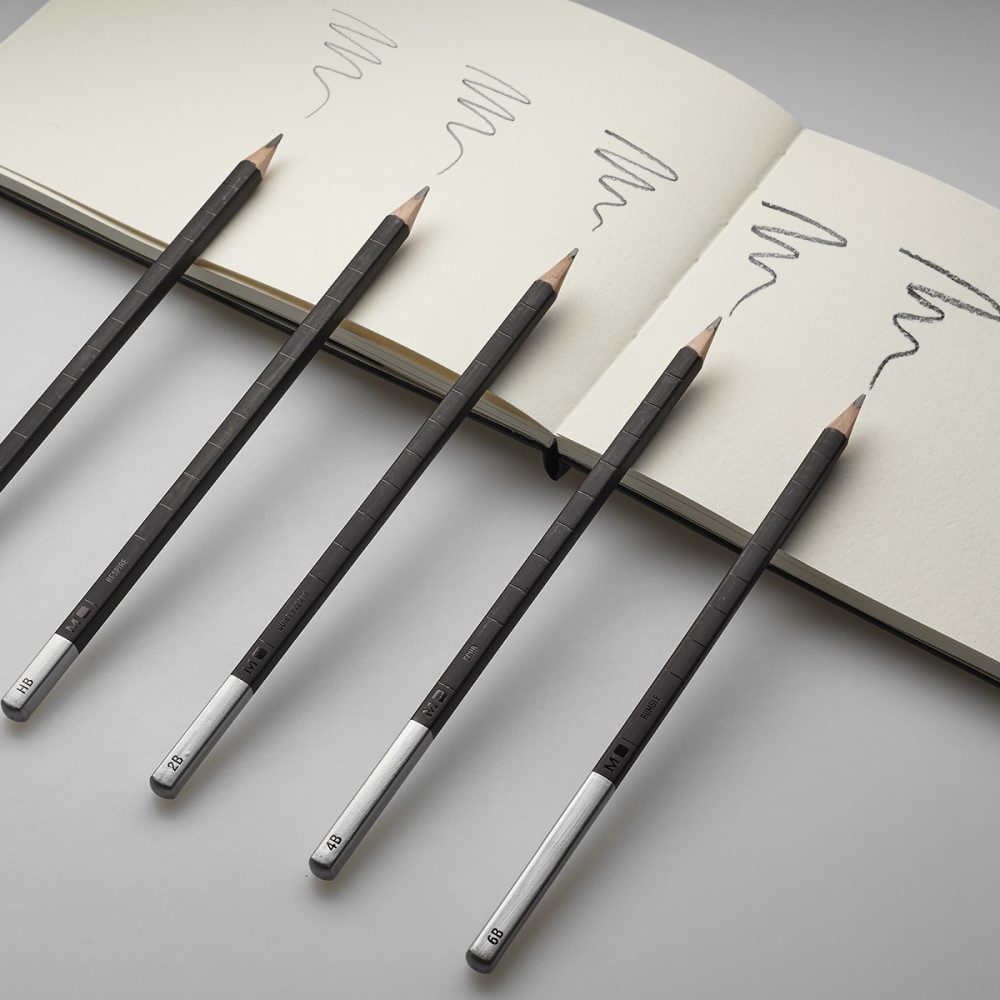 MOLESKINE Bleistift Zeichenstifte Graphit 5er-Set Metalletui