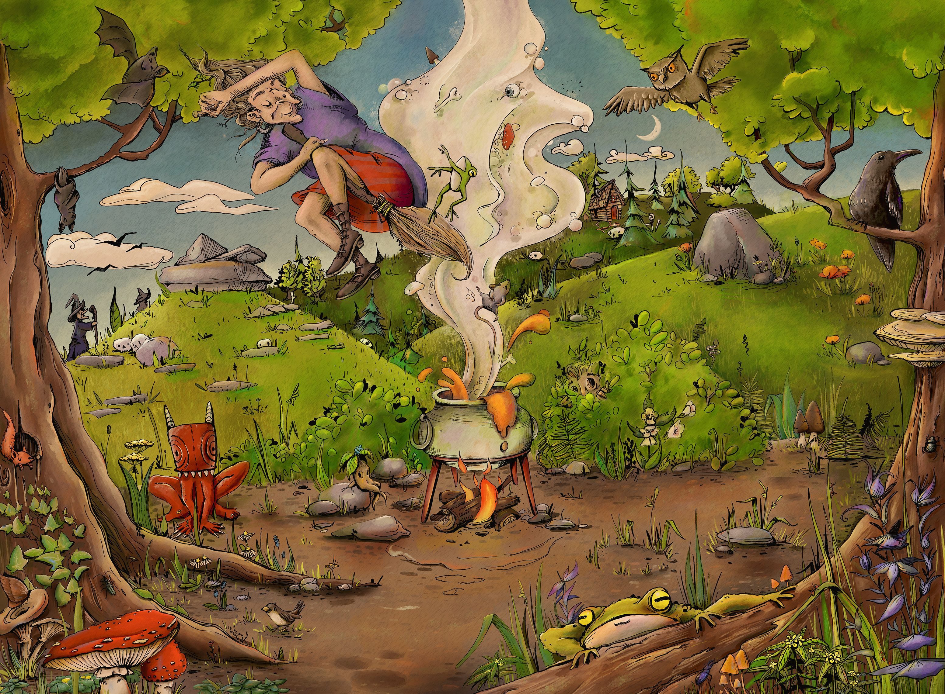 Ravensburger Puzzle Bei der Waldhexe, 500 günstig online kaufen