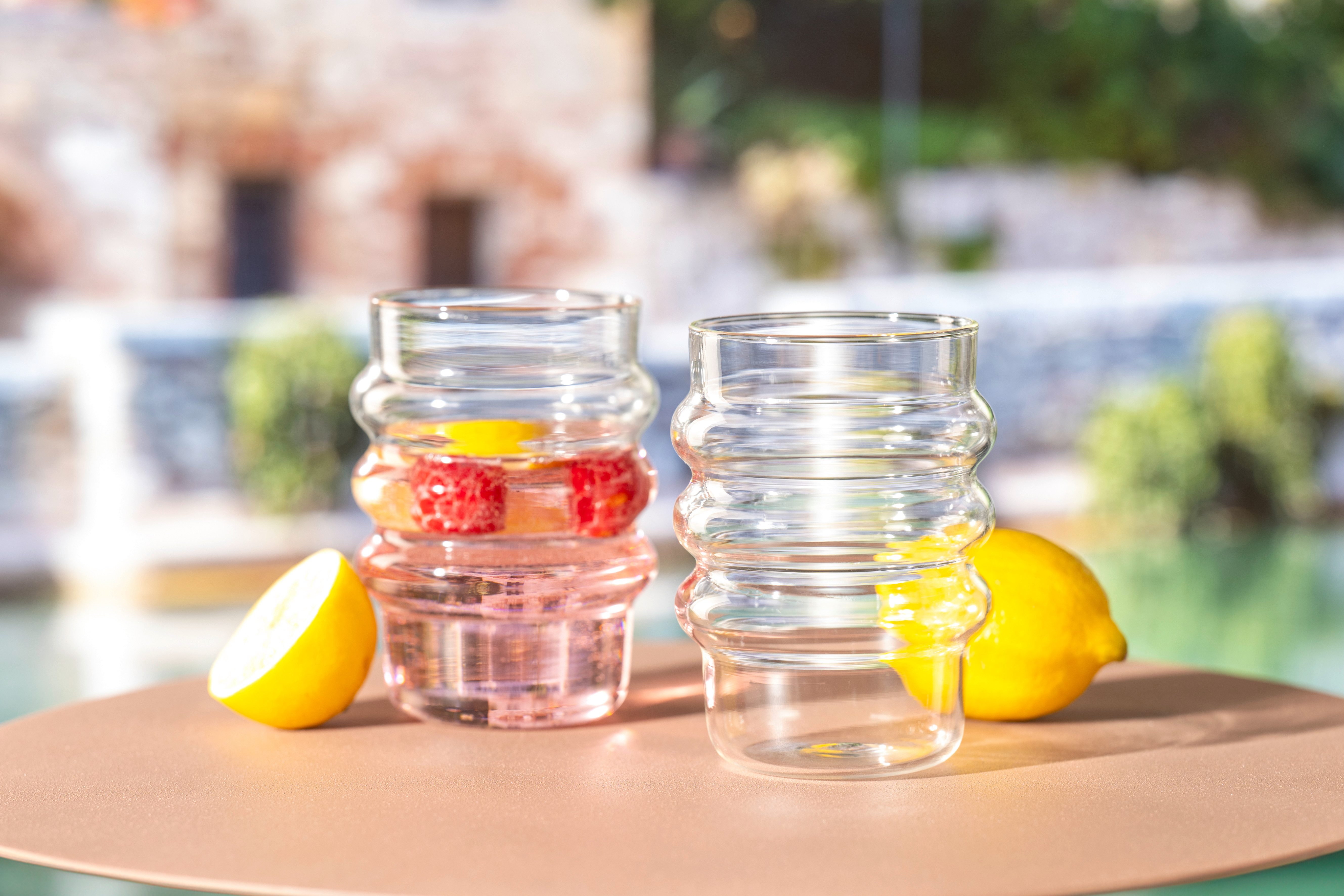 LEONARDO Gläser-Set Trinkglas SOLE, 350 ml, 6er-Set, 6-tlg., Borosilikatglas, mit modernem Bubble-Design