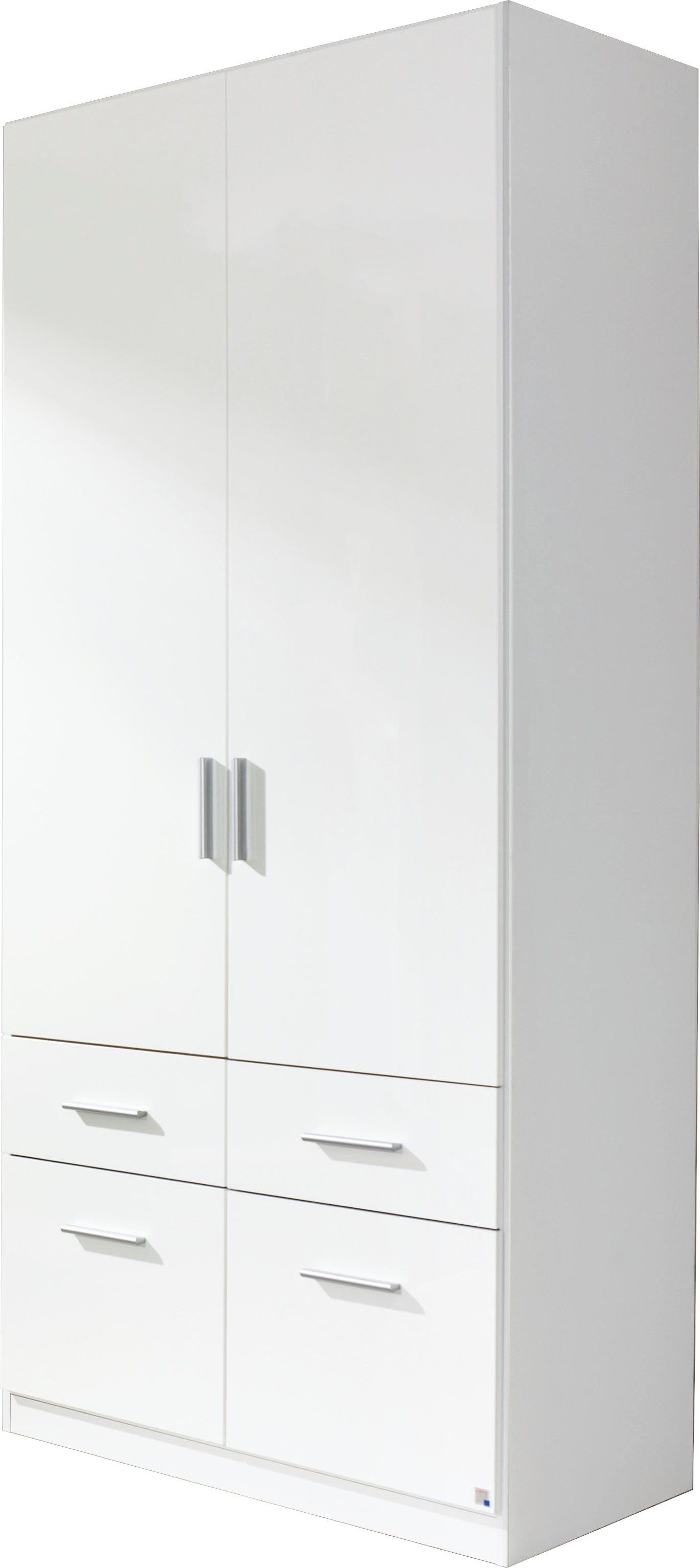 rauch Drehtürenschrank Kleiderschrank Schrank Garderobe Schlafzimmerschrank CELLE in 4 Breiten und 2 Höhen, optional mit Schubkästen MADE IN GERMANY