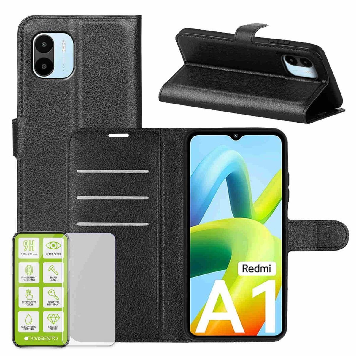 Wigento Handyhülle Für Xiaomi Redmi A2 / A1 Handy Tasche Wallet Premium Schutz Hülle Case Cover Etuis Neu Zubehör