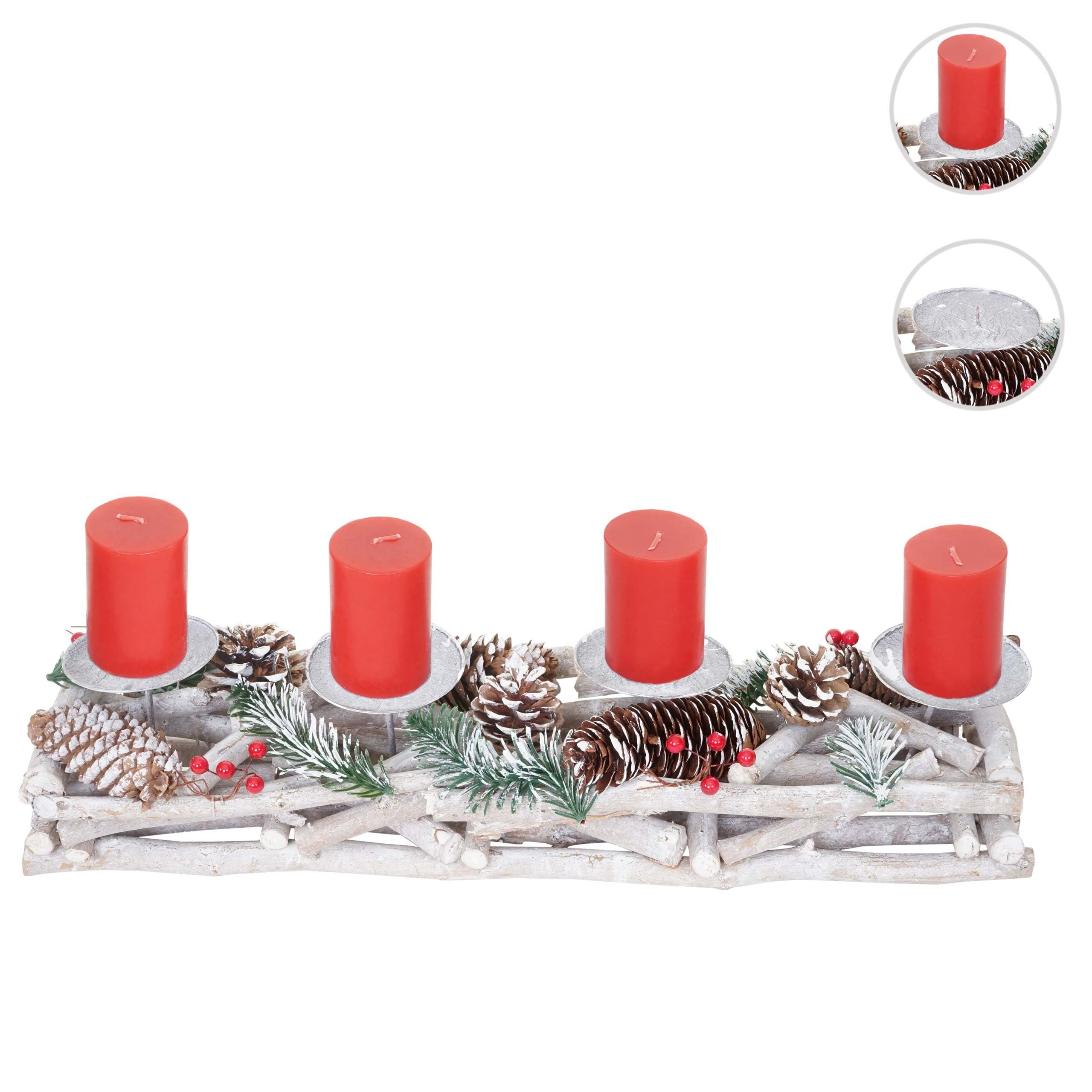MCW Adventskranz T867, Mit 4 Kerzenhaltern, Aufwendig geschmückt günstig online kaufen