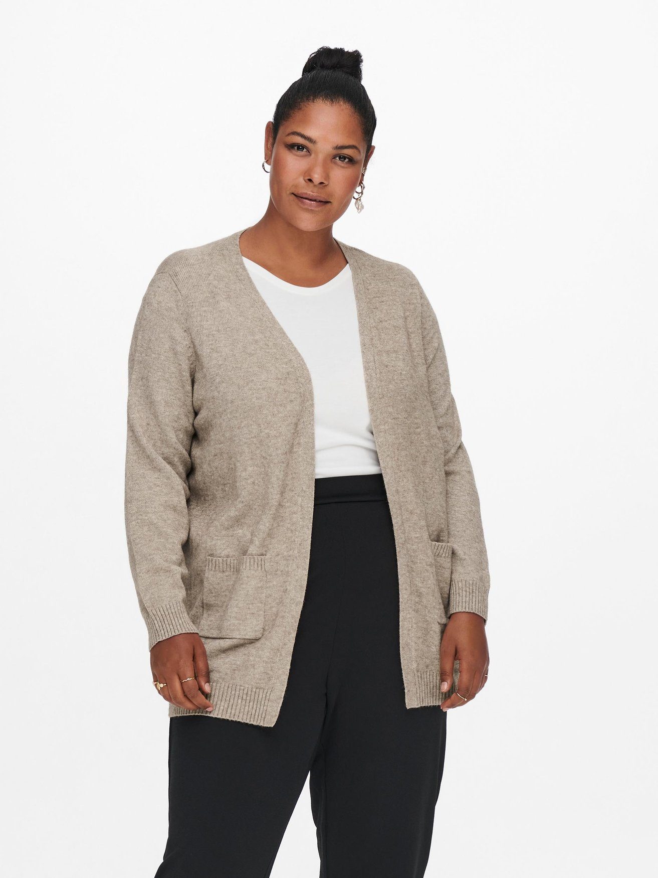 ONLY Carmakoma CARJADE LS NOOS - Vest - caribou/bruin