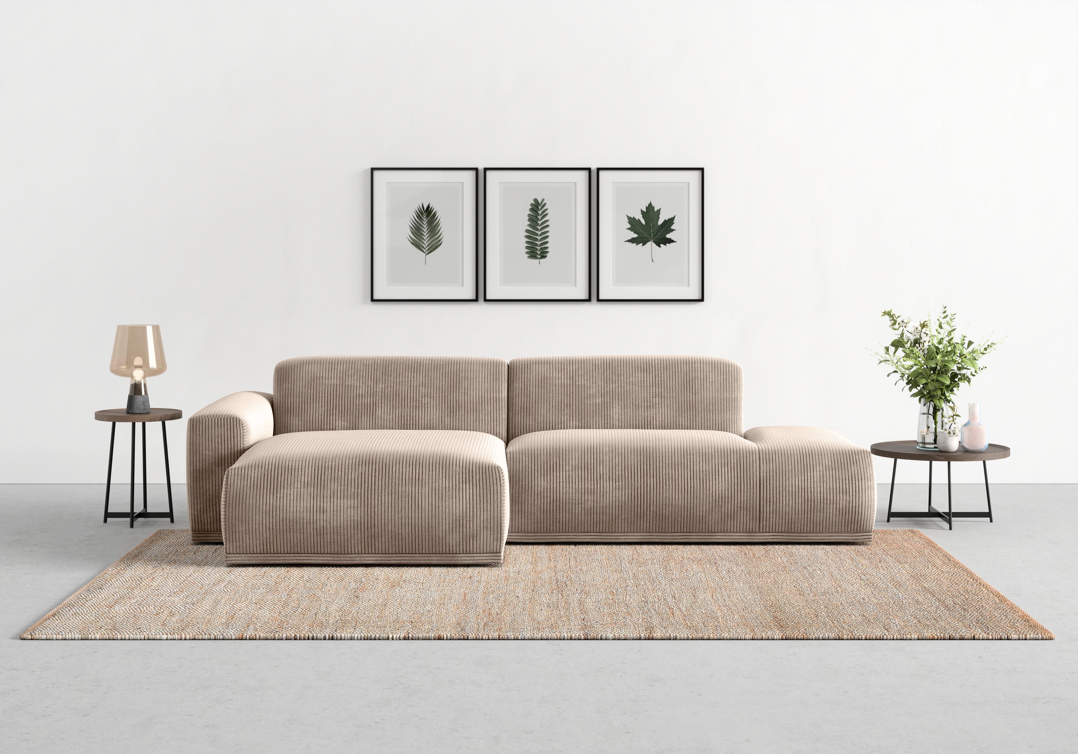 TRENDMANUFAKTUR Ecksofa "Braga, mit hochwertigem Kaltschaum, L-Form, in Cor günstig online kaufen