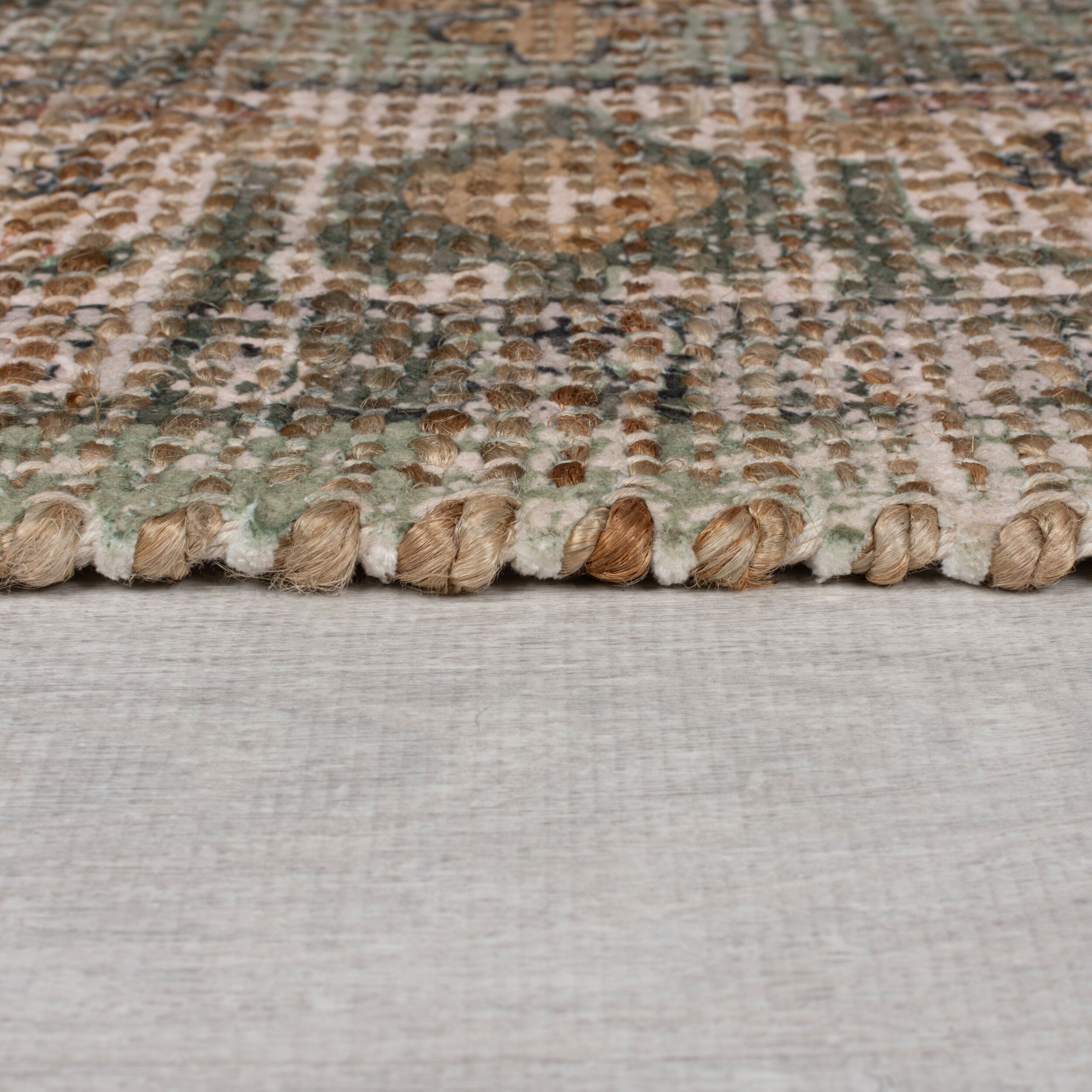 FLAIR RUGS Teppich Selena Jute, rechteckig, Höhe: 8 mm, Vintage Jute