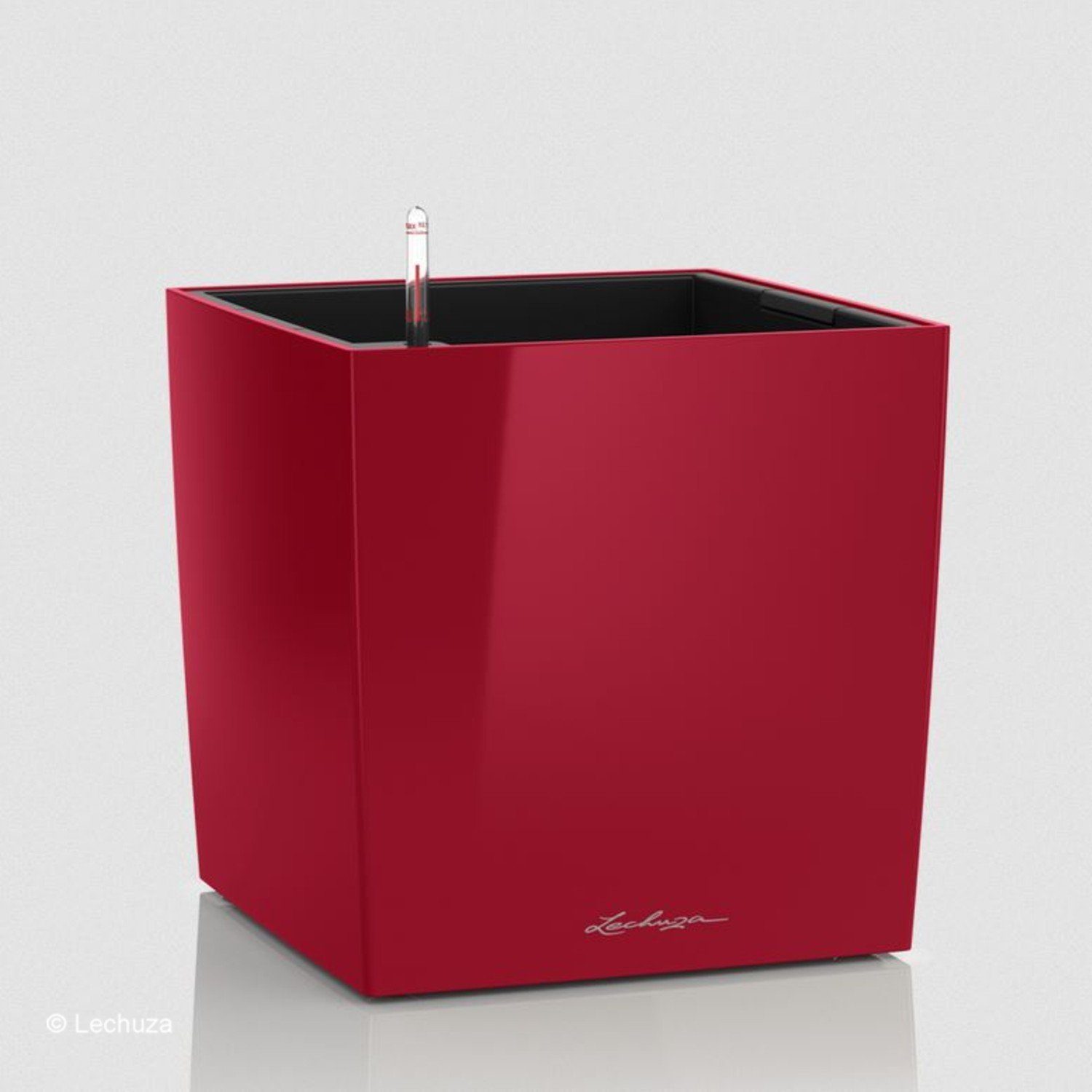 Lechuza® Pflanzkübel Lechuza Pflanztrog Cube 40 scarlet rot hochglanz 1