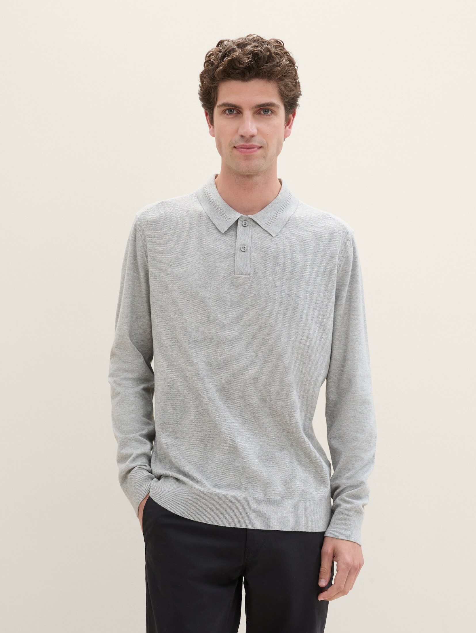 Strickpullover Langärmliges Strick Polohemd