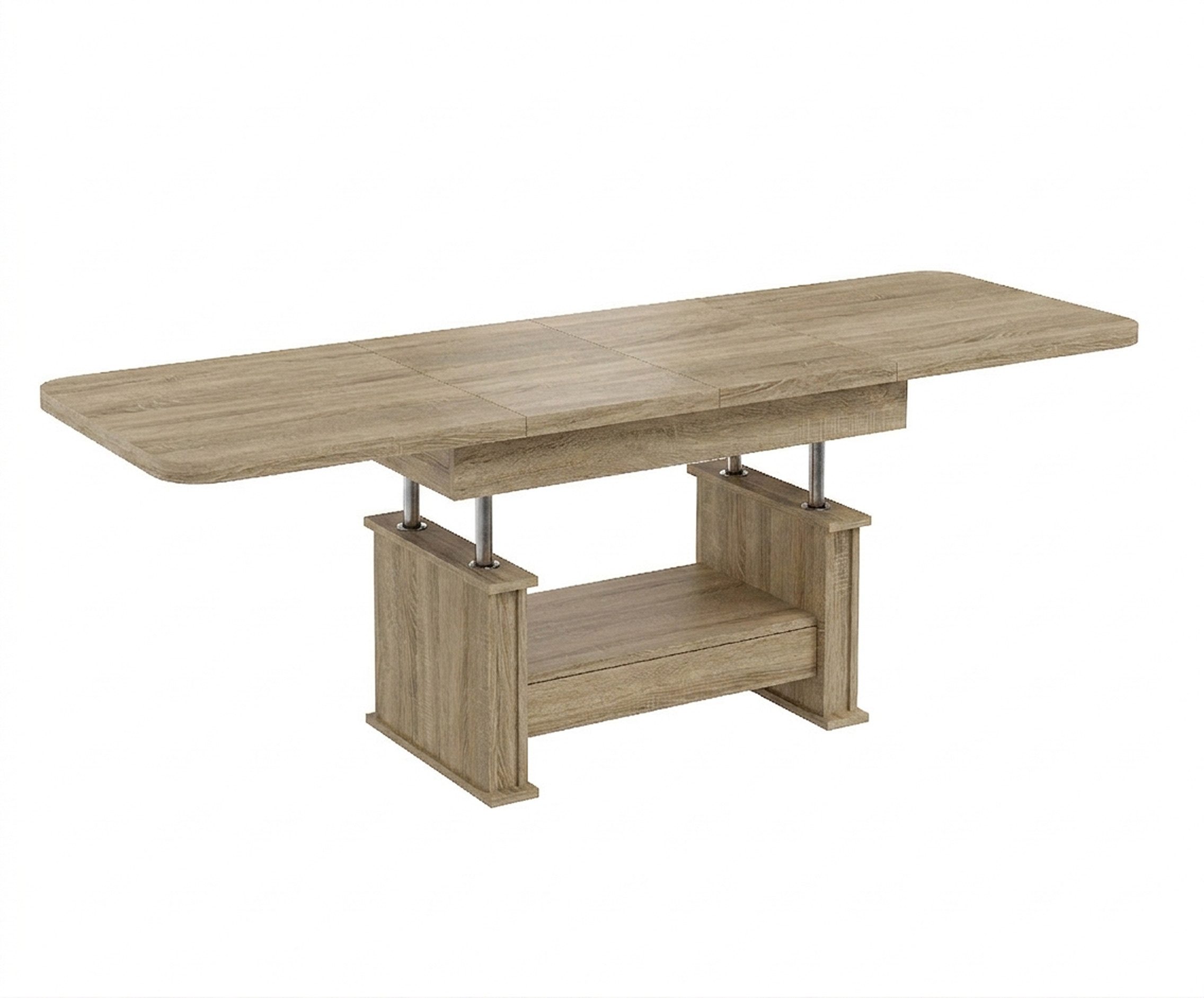 designimpex Couchtisch Design DA-555 Schublade höhenverstellbar ausziehbar Tisch, Funktionstisch, Wohnzimmertisch, Tisch, Esstisch, Sofatisch, Schublade