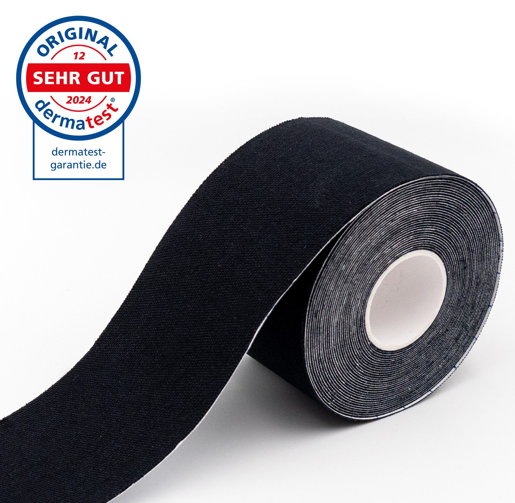 Axion Kinesiologie-Tape Kinesio-Tape - Wasserfestes Tape in schwarz, 500 x 5cm (Set, 1-St) 40-60% Dehnbarkeit