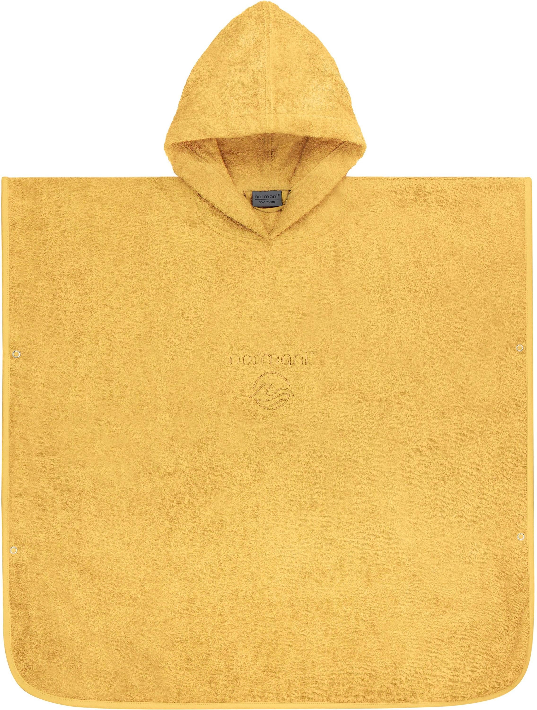 normani Badeponcho Kinder Baumwoll Badeponcho Manama, Bio-Baumwolle, Kapuze, Schlupf, Badeponcho aus 100 % Bio-Baumwolle