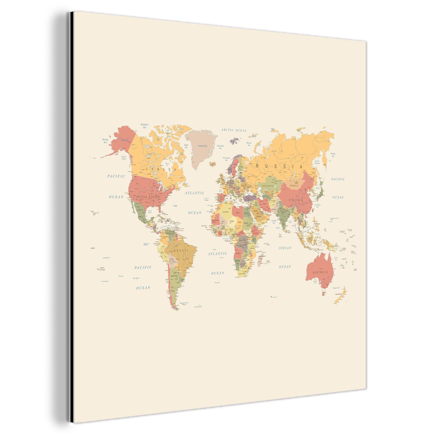 MuchoWow Metallbild Weltkarte - Realistisch - günstig online kaufen