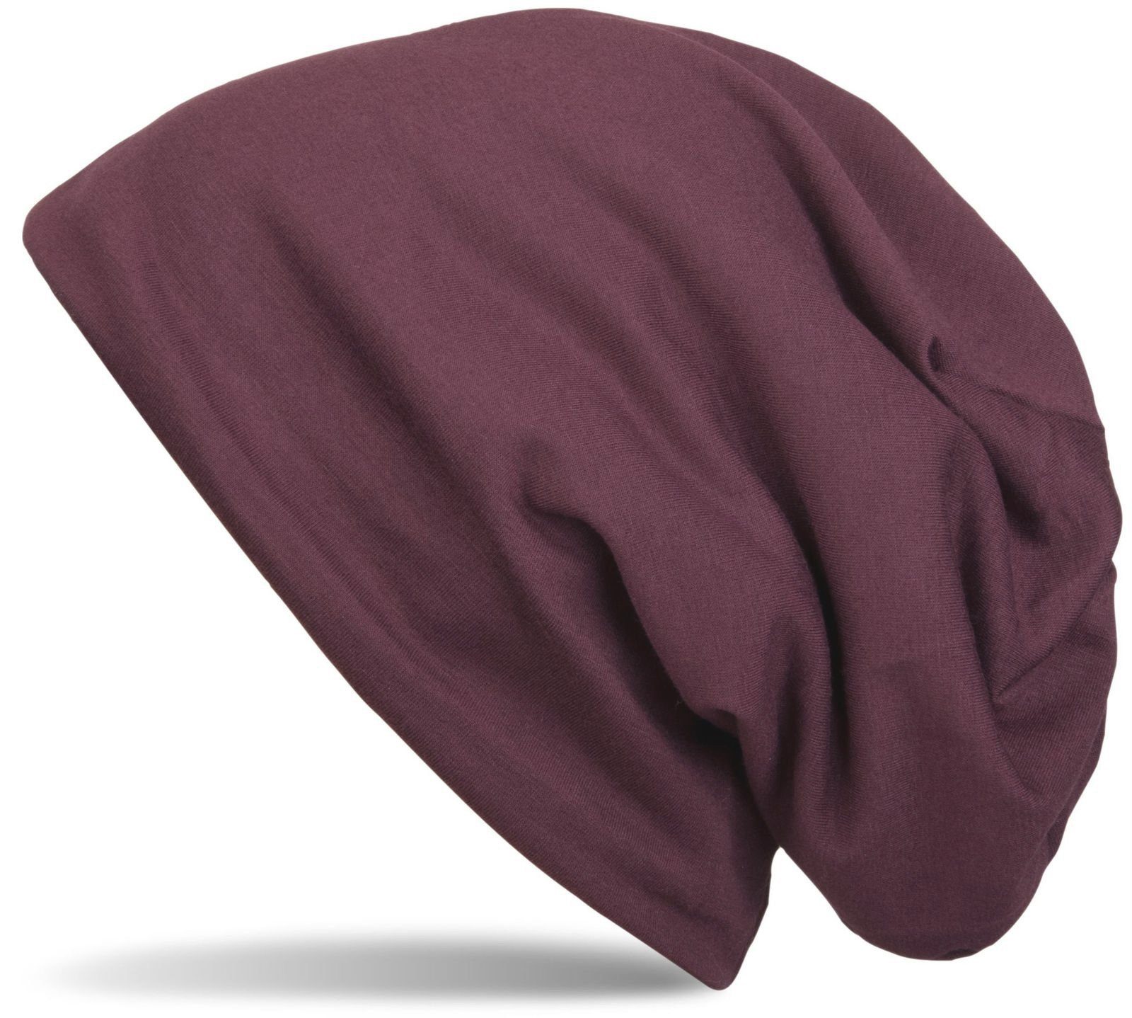 styleBREAKER Beanie (1-St) Unifarbene Beanie Mütze mit Fleece Violett