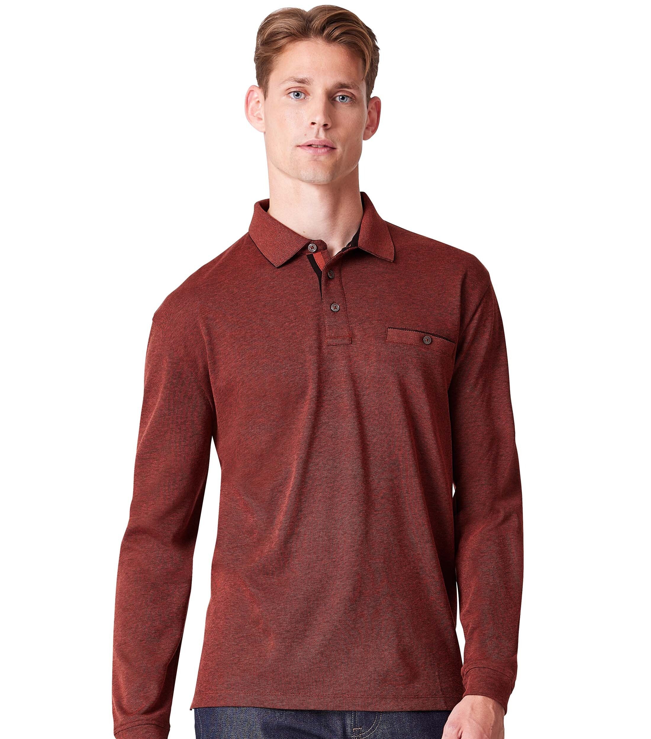 CASAMODA Langarm-Poloshirt CASAMODA Polo-Shirt Langarm gestreift günstig online kaufen