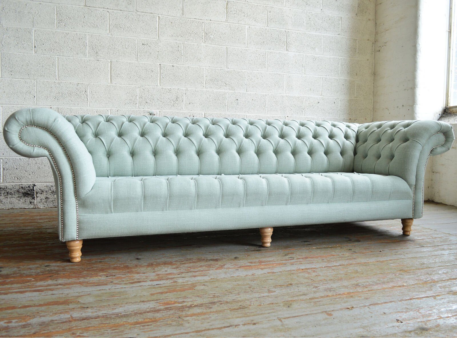Neu, in Design Luxus Sofa Sofa Chesterfield Made Polster Europe JVmoebel grüner Viersitzer