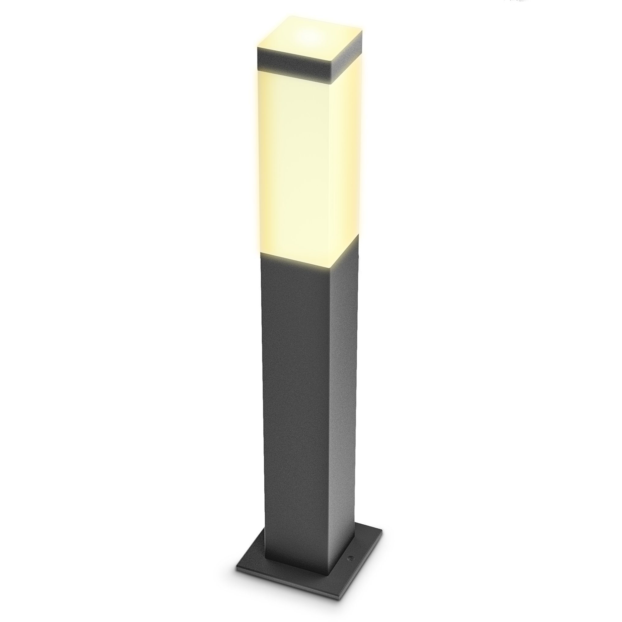 SSC-LUXon LED Gartenstrahler RADIVO Wegeleuchte in anthrazit IP44 Pollerleuchte mit LED E14, Warmweiß