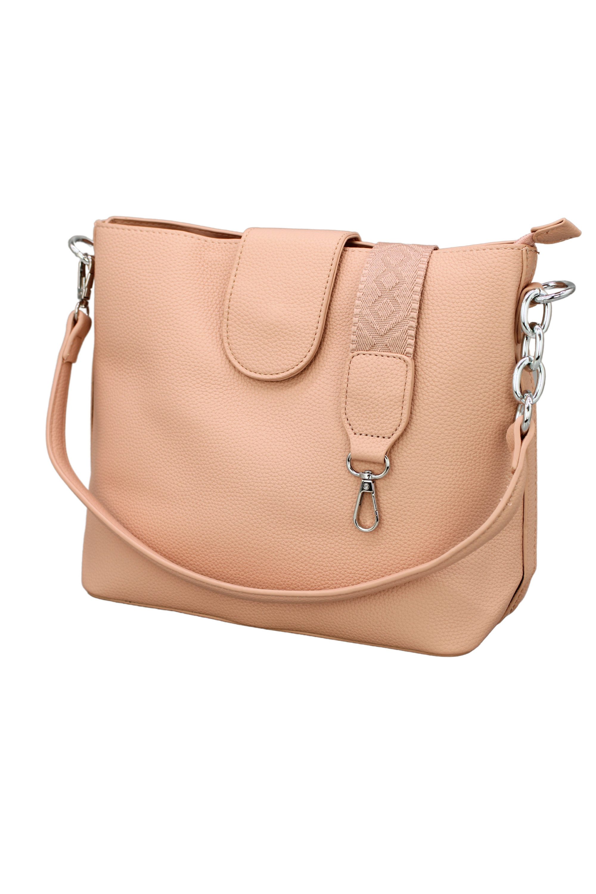 Schultertasche Sellie Damen Handtasche aus Kunstleder mit Schulterriemen – 8 Farben