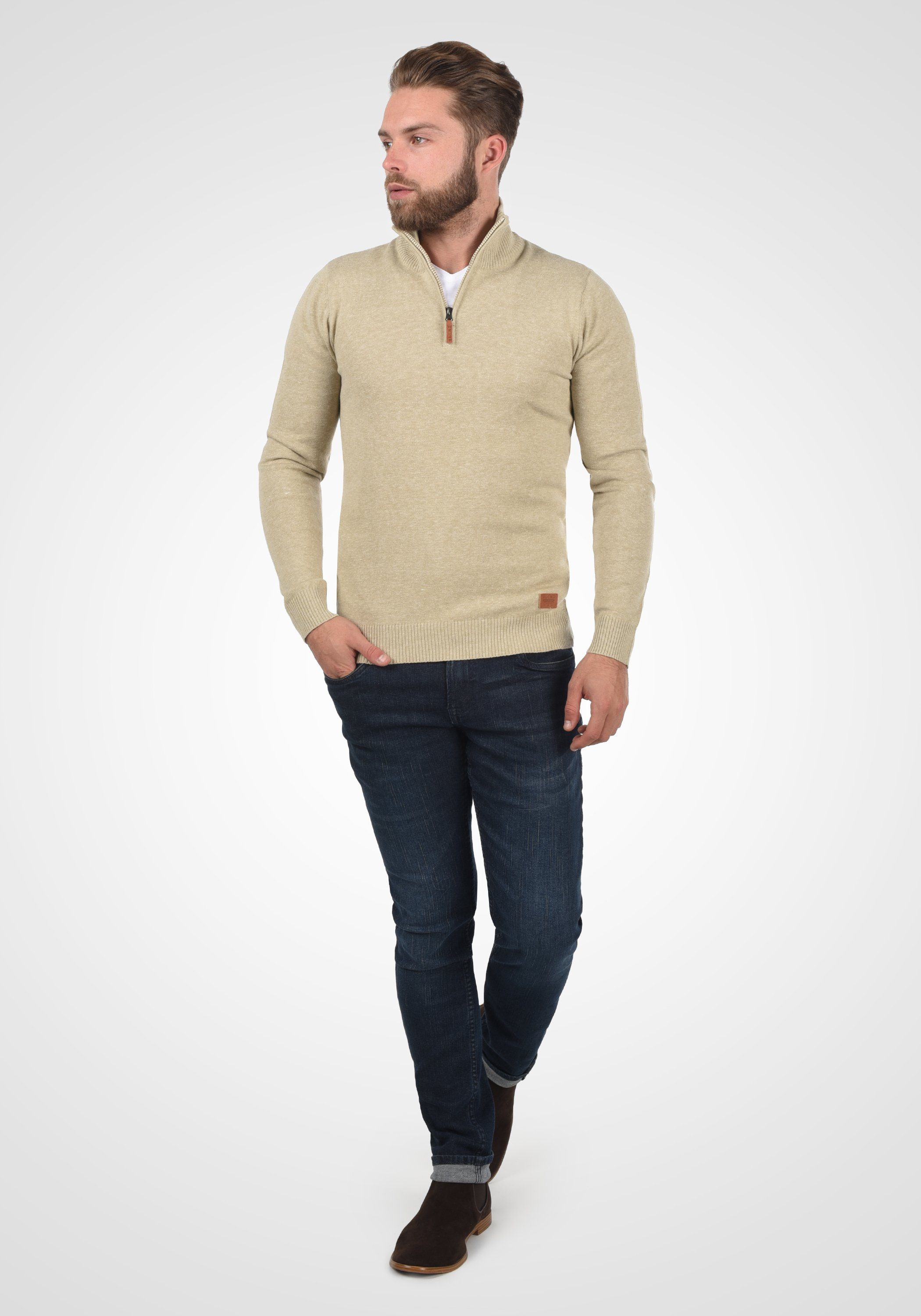 Blend Troyer BHRobin Strickpullover mit hochabschließendem Kragen
