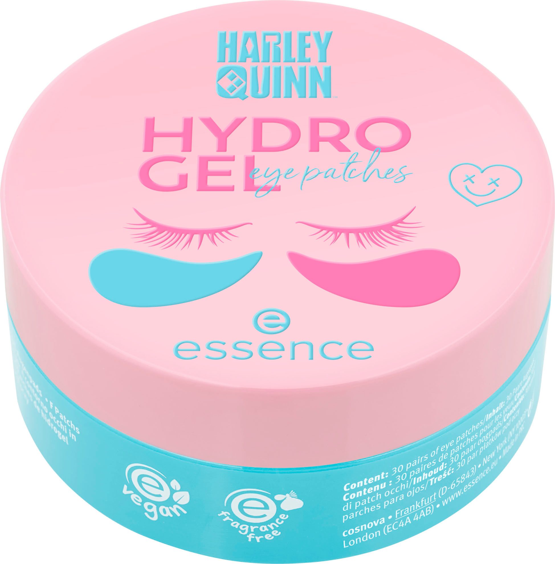 Essence Augenpflege-Set Harley Quinn HYDRO GEL eye patches 30 Pairs, dermatologisch getestet