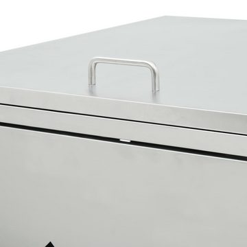 vidaXL Mülltonnenbox Mülltonnenbox für 1 Tonne 240 L Edelstahl