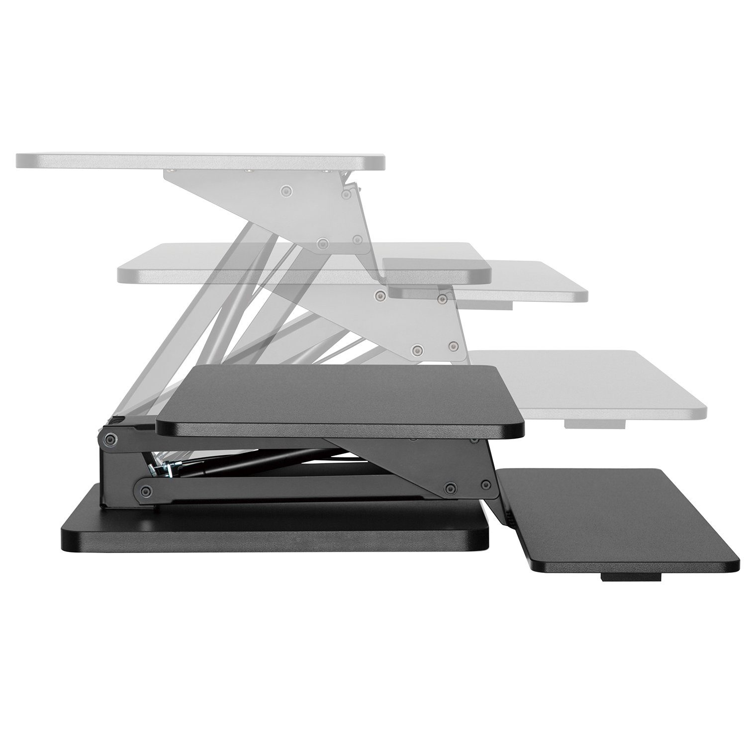 Maclean Schreibtischaufsatz MC-882, Höhenverstellbar [160 für mit Etagen 445mm]; Laptop Monitor, bis 2