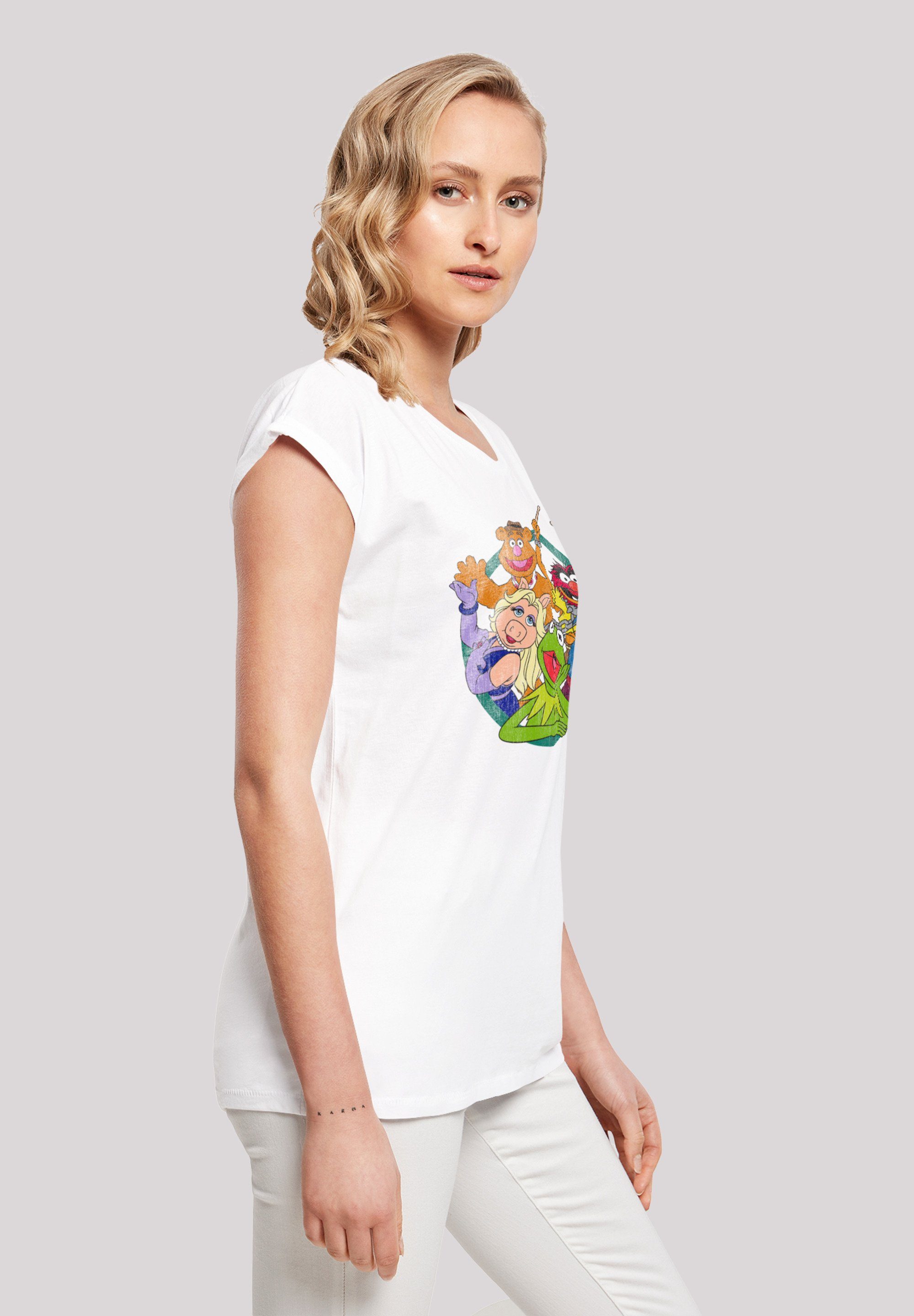 Die Circle Group T-Shirt F4NT4STIC Print weiß Disney Muppets