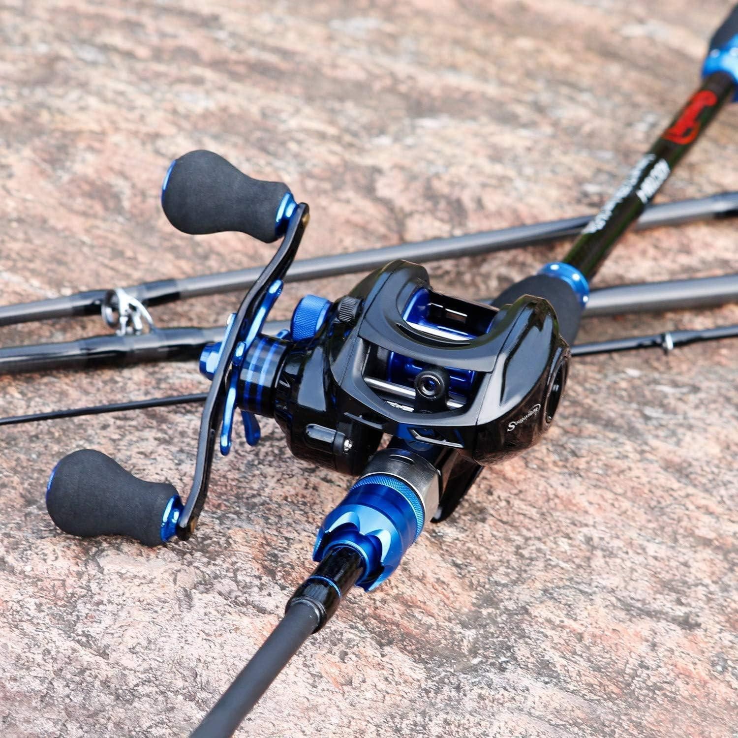 LuxusKollektion Baitcasterrute Angelruten- Combos 24-Tonnen mit Baitcastingrolle, 7.0:1-Ausrüstung