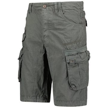 Geographical Norway Cargoshorts Herren kurze Hose Brpanoramique ANTHRACITE (Packung, 1-tlg) Mit Gürtel