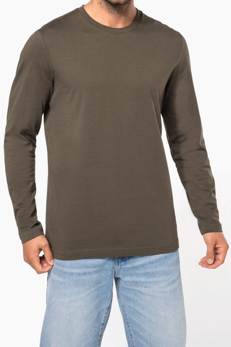 Kariban Langarmshirt Herren Langarmshirt Men's long-sleeved crew neck T-shirt