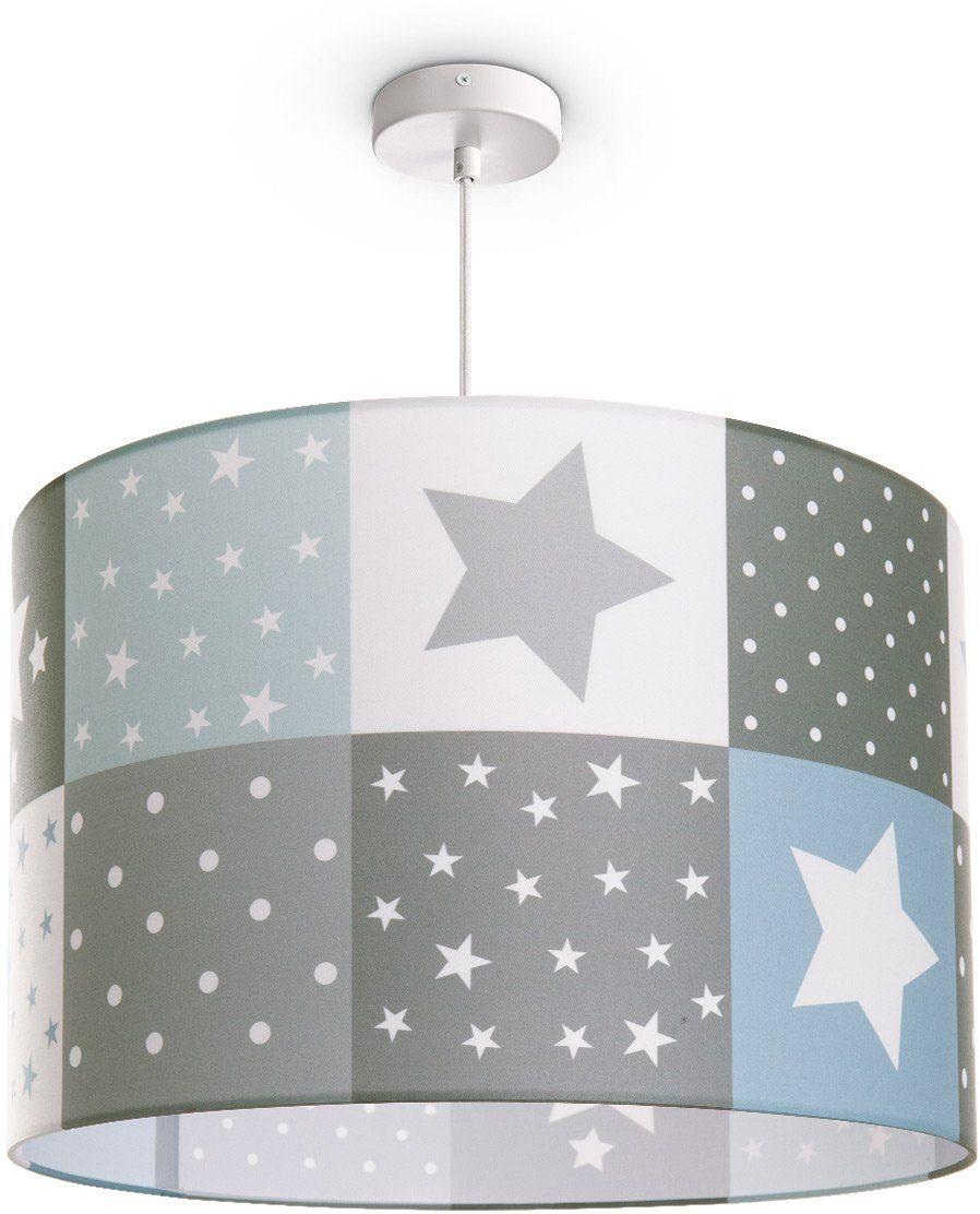 Paco Home Kinderlampe Deckenlampe Sternen E27 ohne Cosmo Leuchtmittel, Pendelleuchte Lampe 345, Kinderzimmer Motiv LED