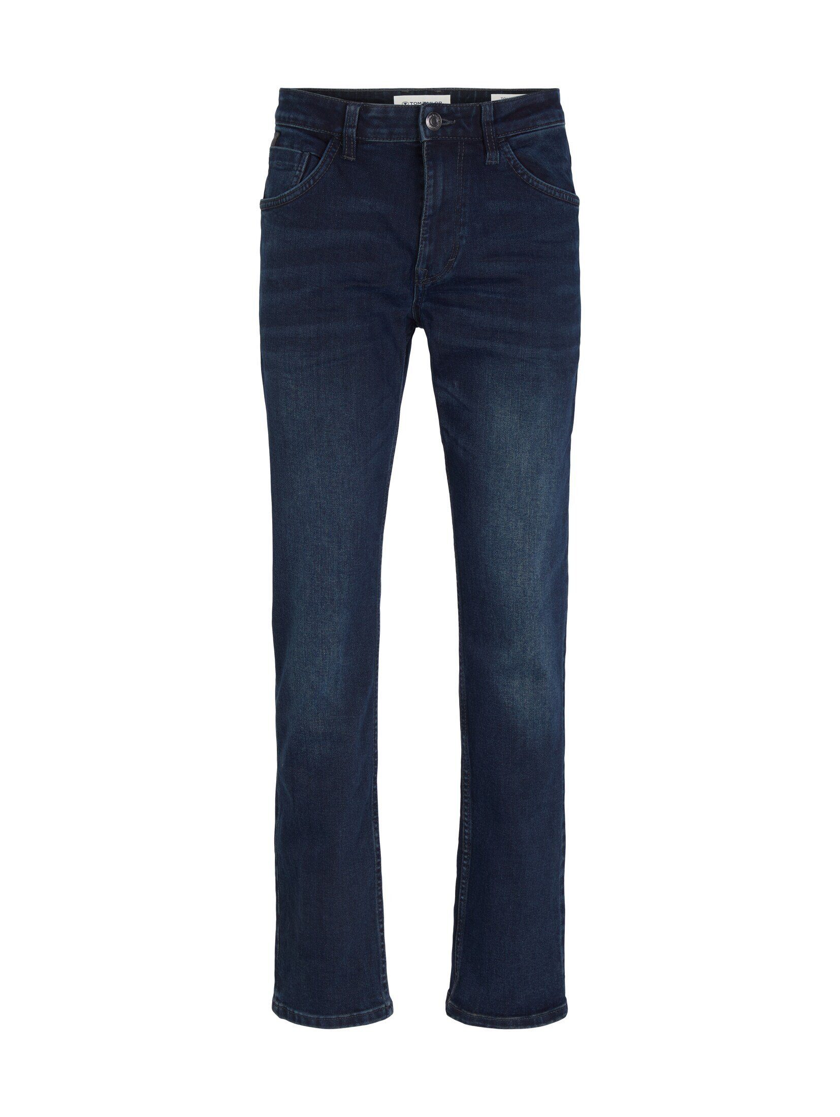 TOM TAILOR Straight-Jeans Josh black Regular denim dark Slim blue Jeans stone