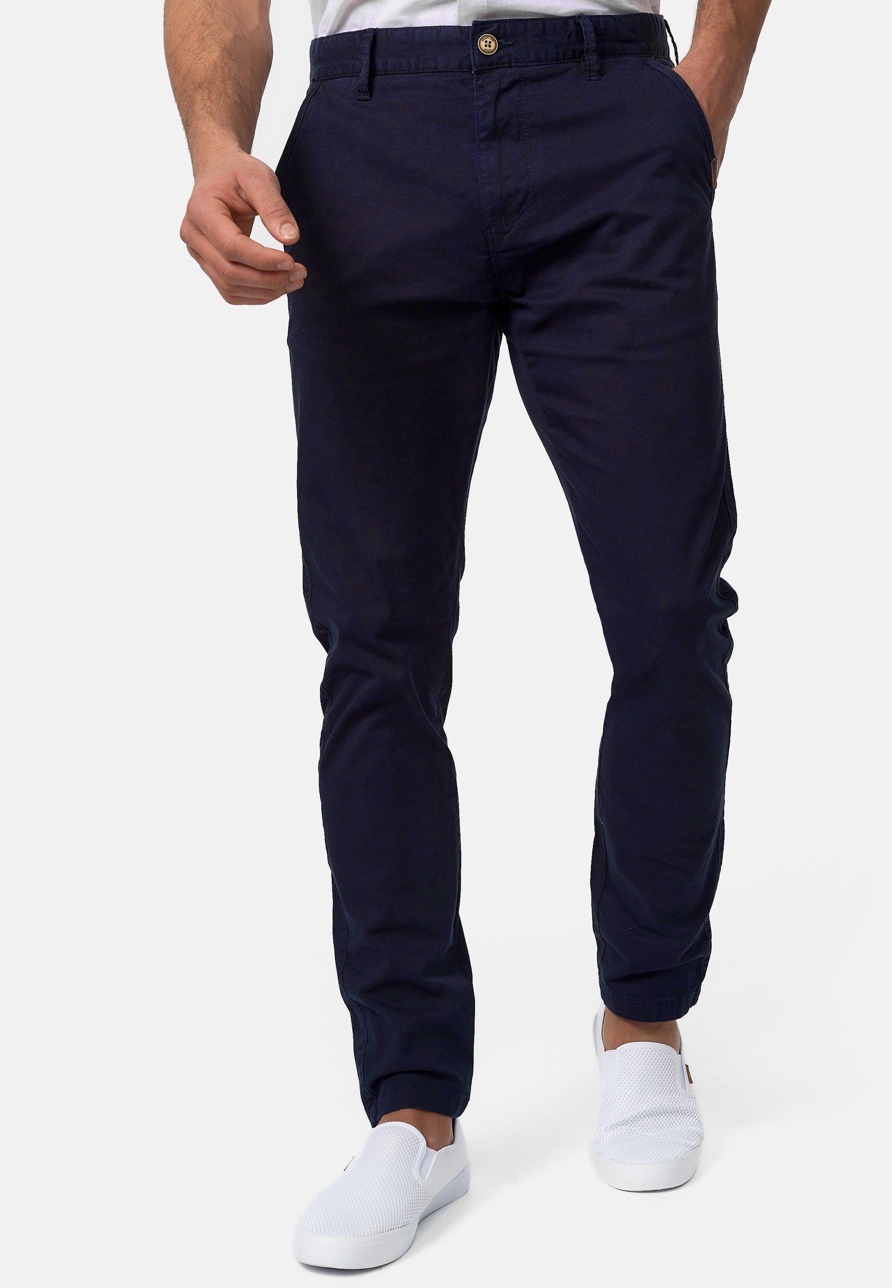 Cherry Navy Indicode Chinohose