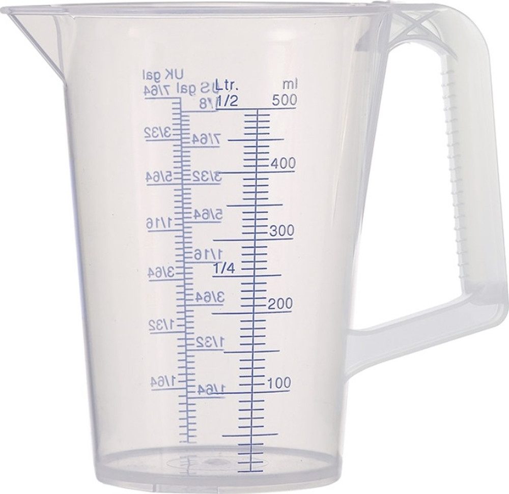 Pressol Messbecher PRESSOL 07081 Messbecher 0,5 l blau bedruckte Skala Polypropylen