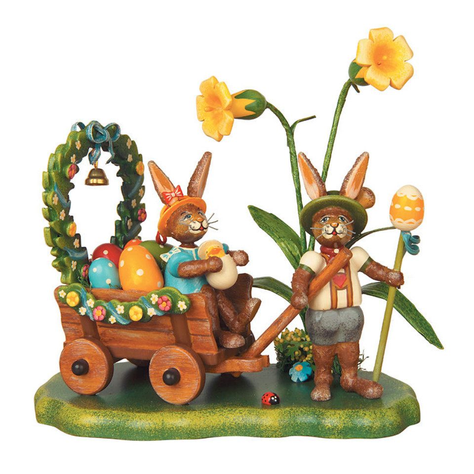 Hubrig Volkskunst Zschorlau Erzgebirge Osterhase Hubrig Auf der Frühlingswiese