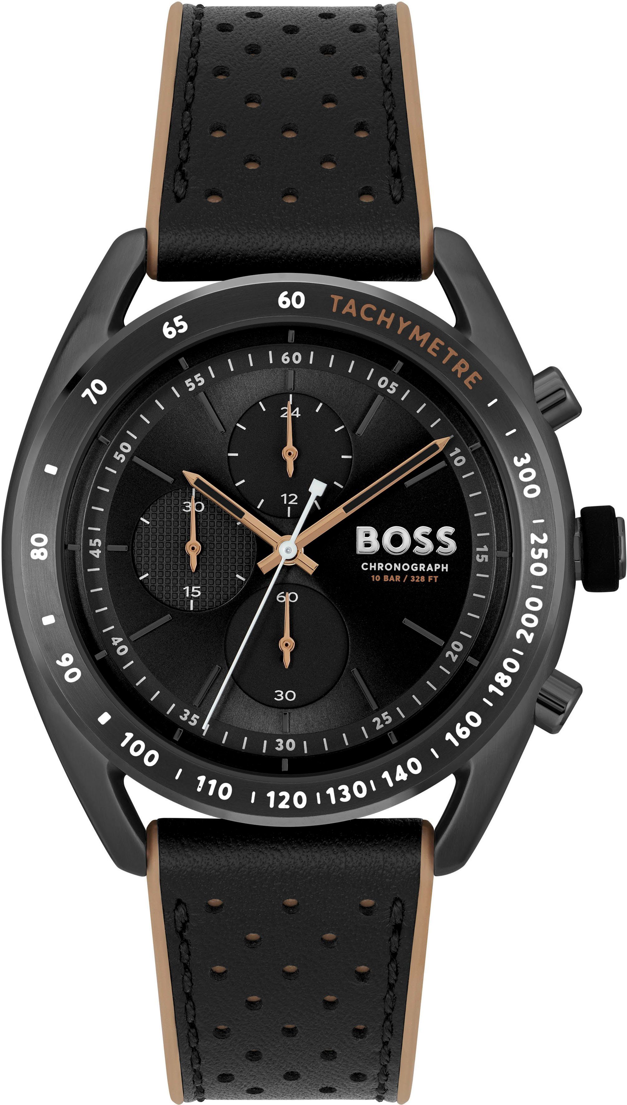 BOSS Chronograph CENTER COURT, 1514022, Quarzuhr, Herrenuhr, Armbanduhr, Stoppfunktion, Datum