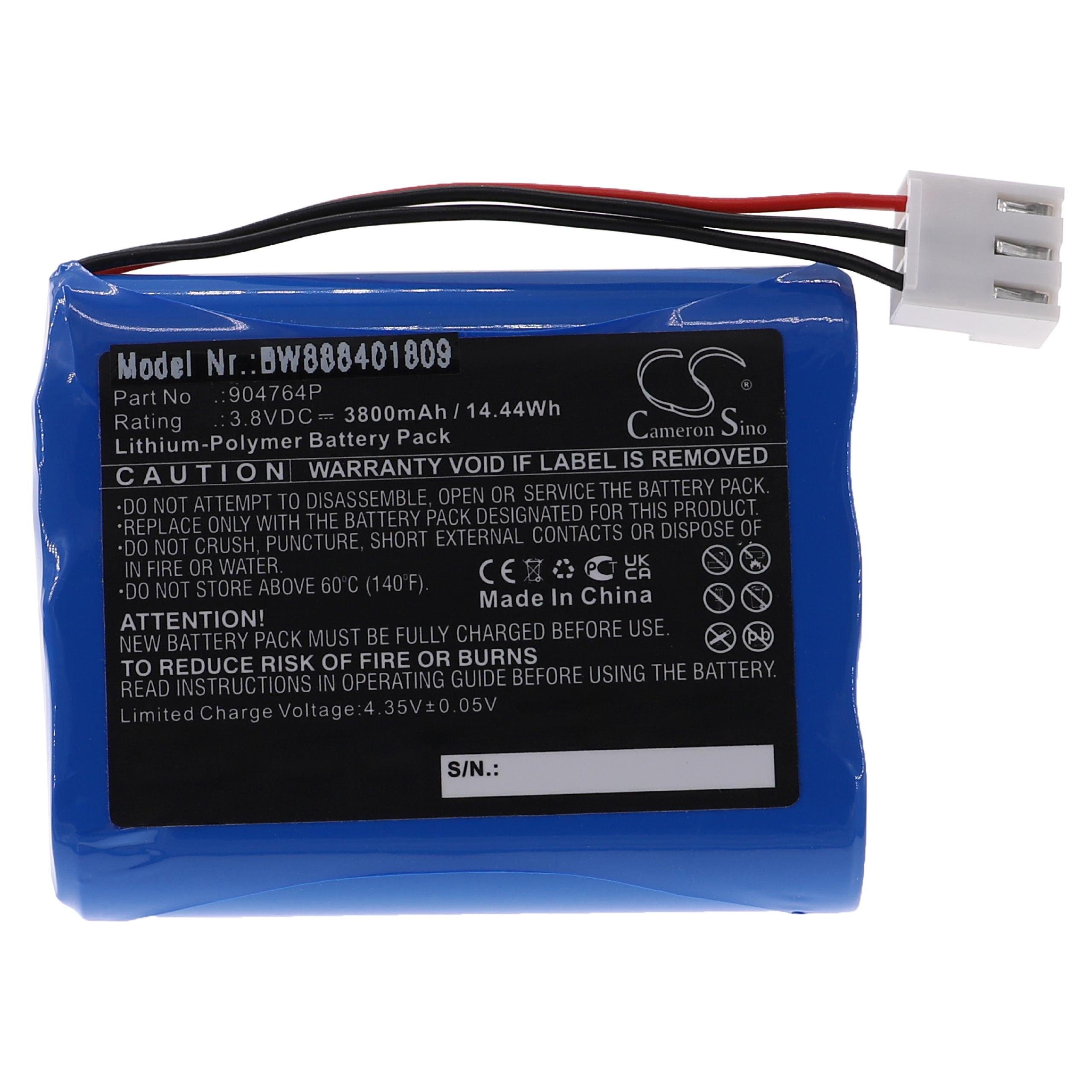 vhbw kompatibel mit Idealens K2+, K2 Akku Li-Polymer 3800 mAh (3,8 V)