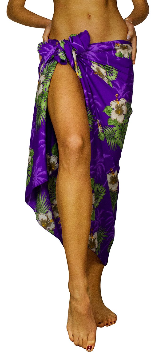 King Kameha Sarong Small Flower Funky Hawaii-Sarong Strand Pareo Cover-Up Damen Bikini, Pareo Cover-Up