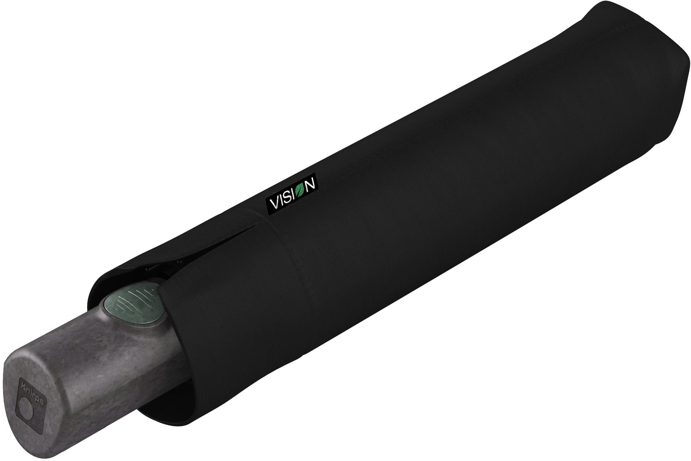 Knirps® Taschenregenschirm Vision Duomatic, Root, PET Schirmdach aus recyceltem