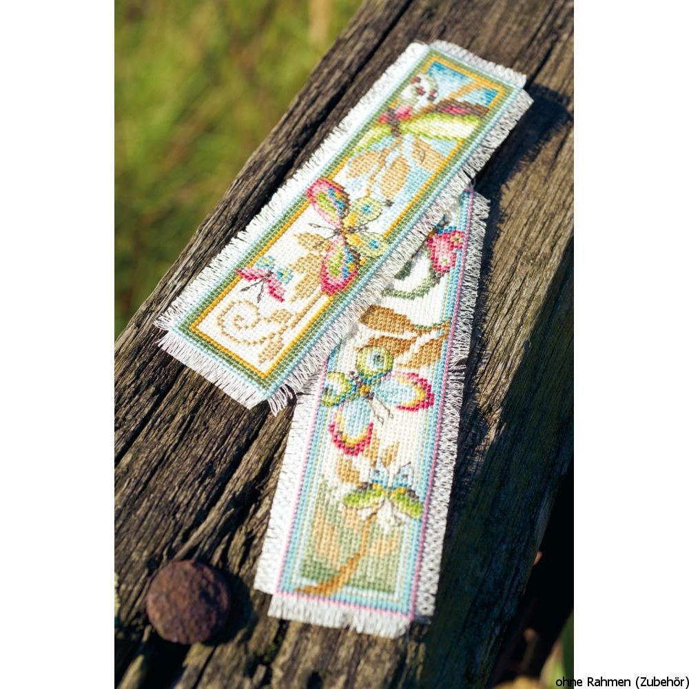 Vervaco Kreativset Vervaco Lesezeichen "Schöne Schmetterlinge", (embroidery kit by Marussia)