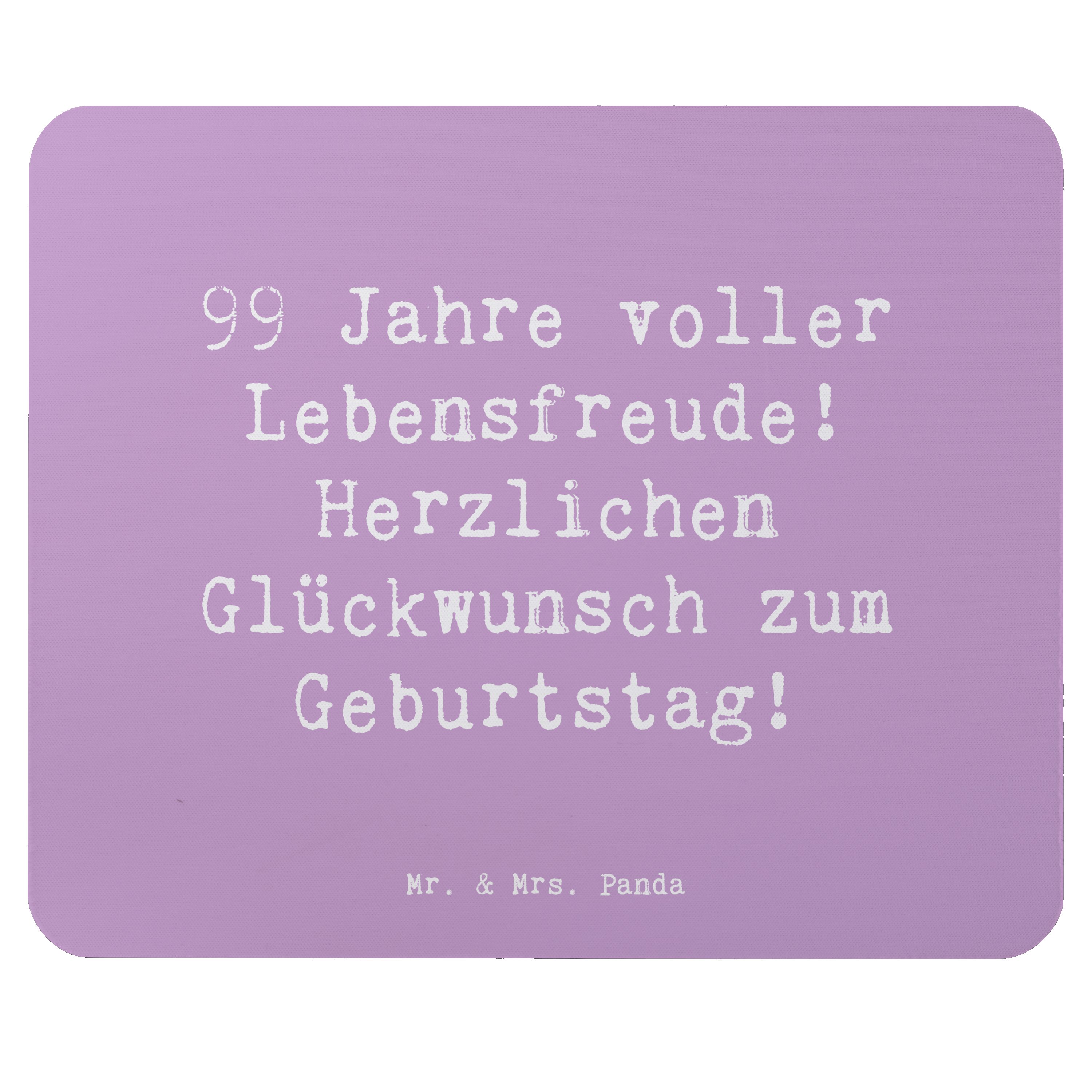 Mauspad Spruch 99. Geburtstag Lebensfreude - Lavendeltraum - Geschenk, 99 Jah
